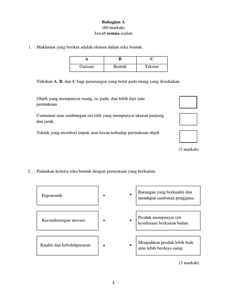 Soalan Ujian 1 Rbt Tingkatan 2  Wisekonoc