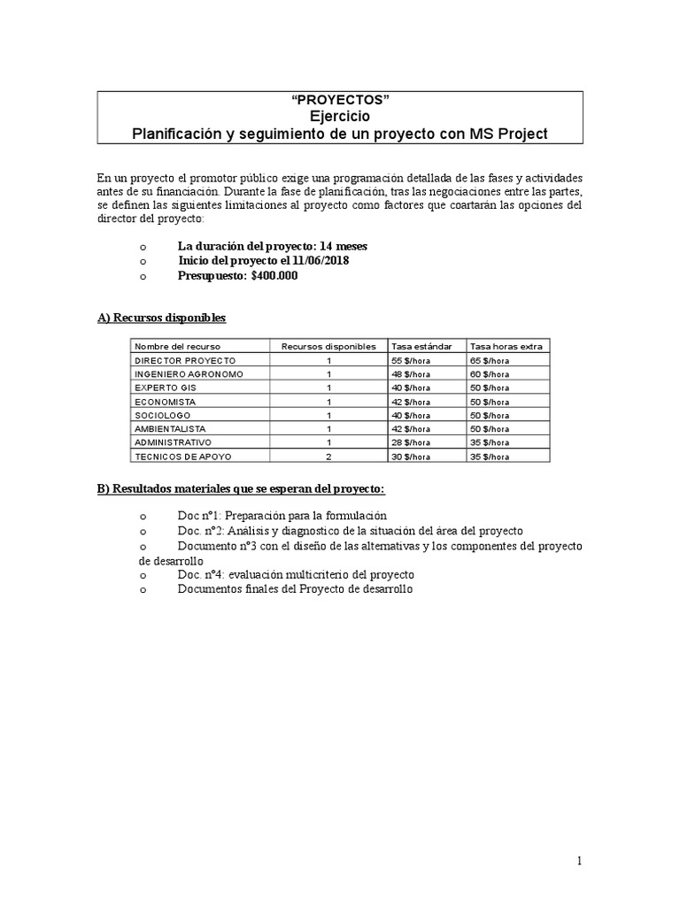 Planificación Detallada de Proyecto | PDF | Planificación | Presupuesto