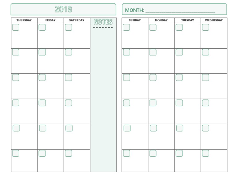 Month On 2 Pages Mint | PDF