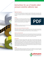 Instructions For Use of Double-Sided Pressure-Sensitive Adhesive Tape