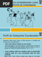 CBV CATEQUESES O Catequista Coordenador Como Construtor de Comunidade
