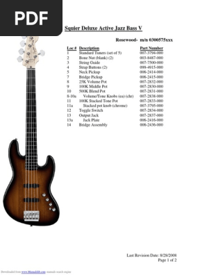 Deluxe Active Jazz Bass V | PDF | Music Technology | Celtic