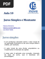 AULA 10 Juros Simples e Montante
