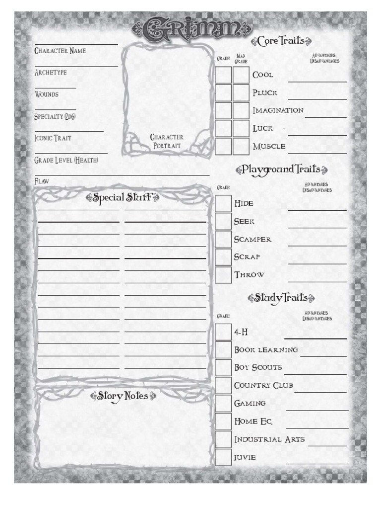 Character Development Notes Guide | PDF