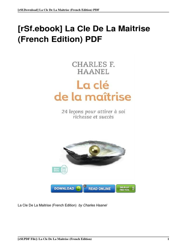 La Clé De La Maîtrise Livre Audio