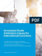 Annotated Model Arbitration Clause For International Contracts Recent