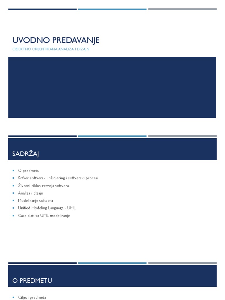 Uvodno Predavanje | PDF
