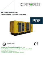 KP-C500P (KTA19-G3A) Generating Set Technical Data Sheet