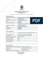 Formulario de Postulación