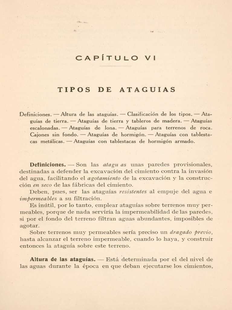 Tipos de Ataguías | PDF | Fundación (Ingeniería) | Hormigón