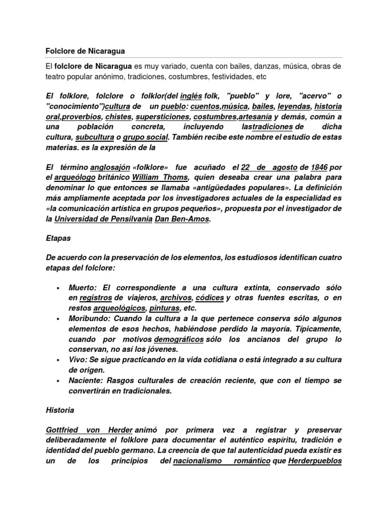 Folclore De Nicaragua Descargar Gratis Pdf Folklore Cultura General