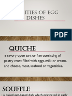 Varities of Egg Dishes