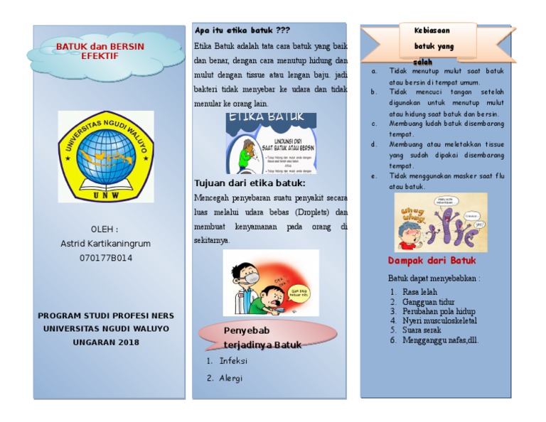 Paling Baru Leaflet Etika Batuk Yang Benar Juustement