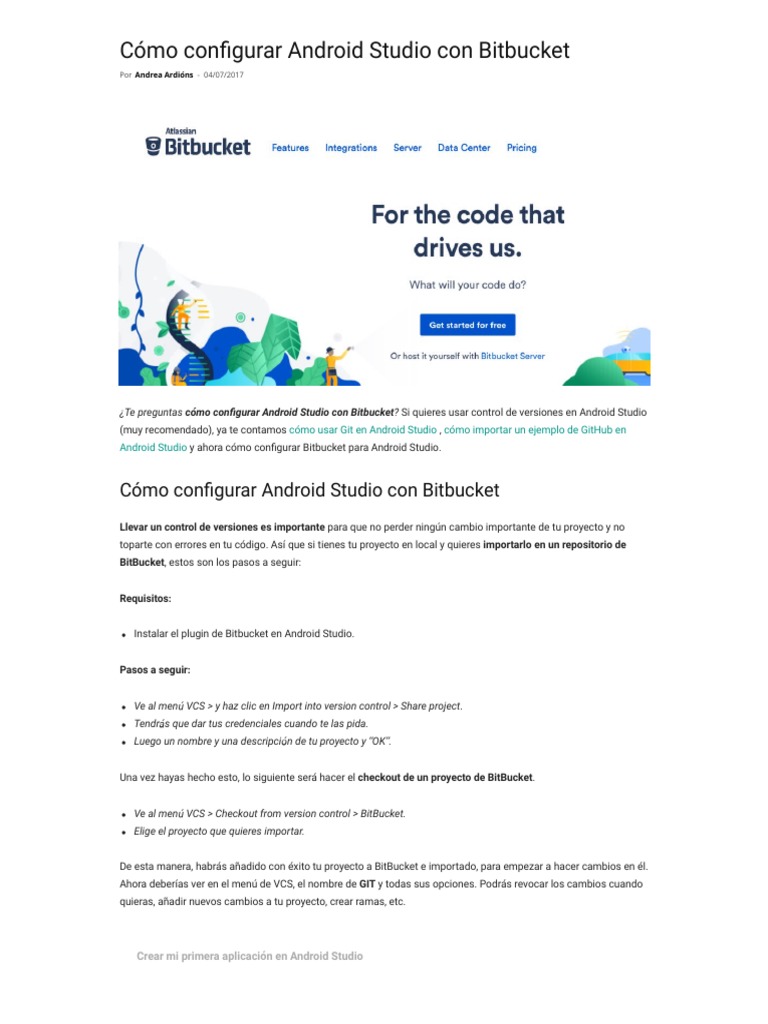 Configurar Android Studio con Bitbucket | PDF | Informática | Tecnología