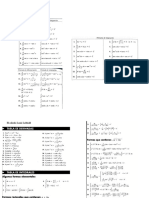 Tabla de Integrales