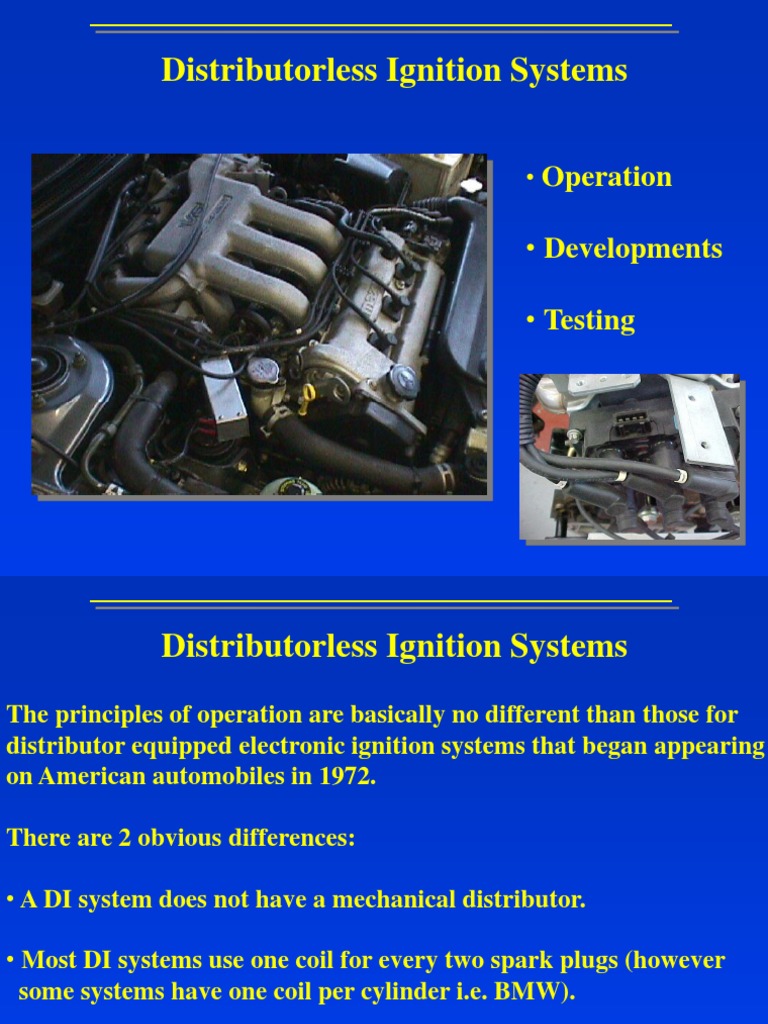 Distributorless Ignition Systems: Operation | PDF | Distributor ...