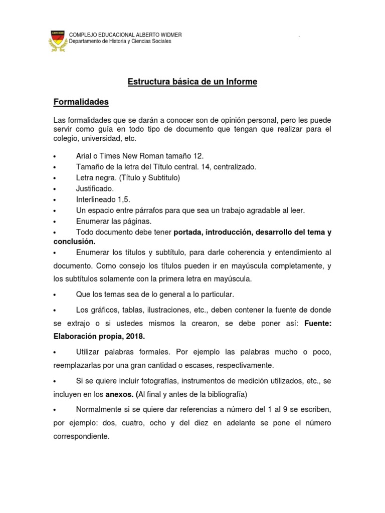 Estructura de un Informe Escrito | PDF | Bibliografía | Science