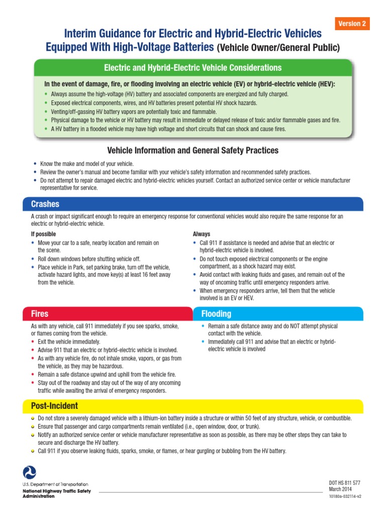 Interim Guidance for Responding Safely to Electric and Hybrid-Electric ...