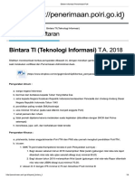 Syarat Pendaftaran Bintara TI (Teknologi Informasi)