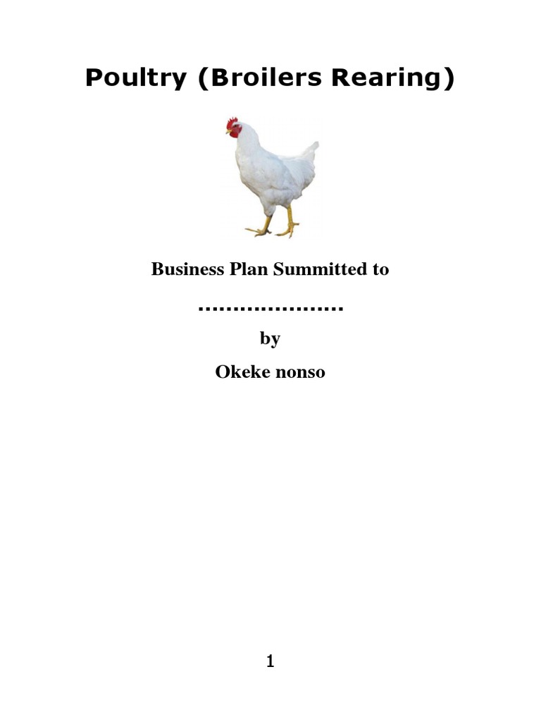 Poultry Broiler Business Plan PDF Poultry Farming Broiler