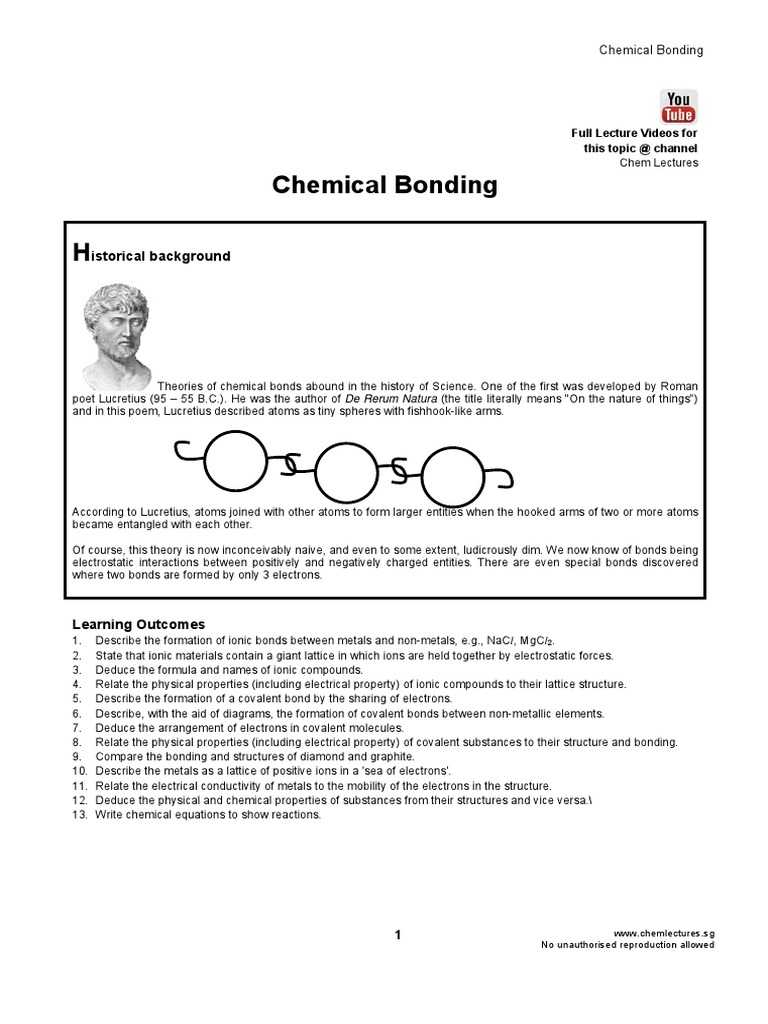 Chemical Bonding PDF | PDF | Ionic Bonding | Ion