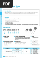 SVC Varistors Type: SVC 471 D-14A FF 7