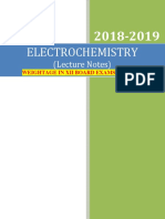 Electrochemistry Lecture Notes 2018-2019