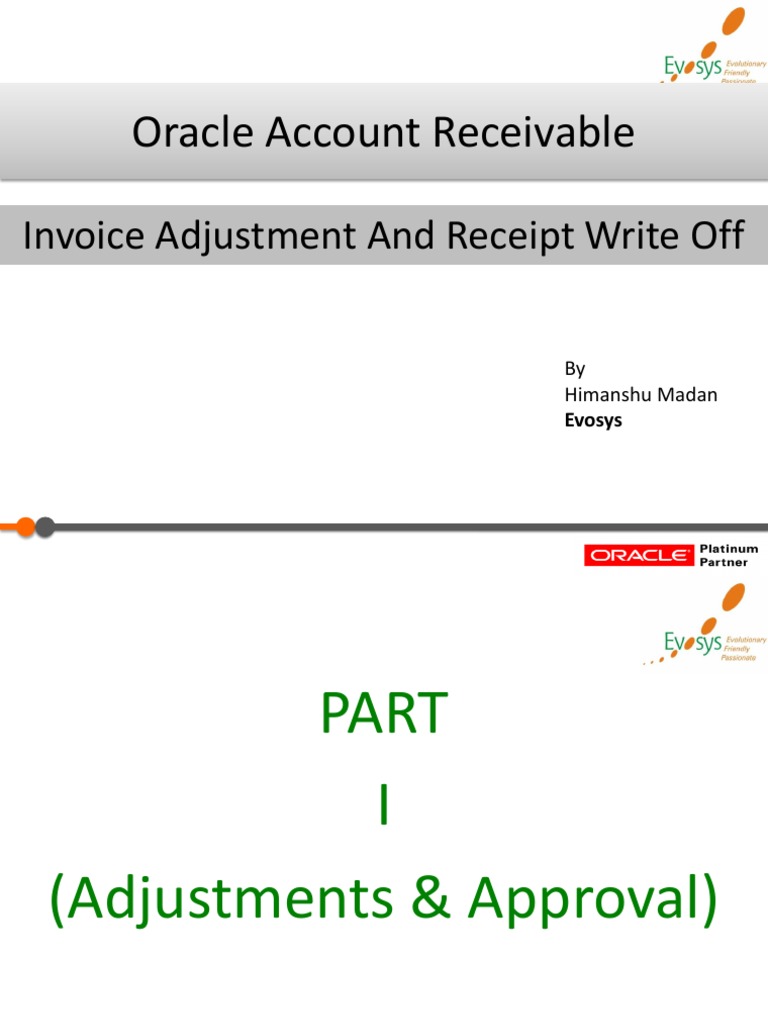 AR Adjustments and Receipt Write-Offs | PDF | Receipt | Invoice