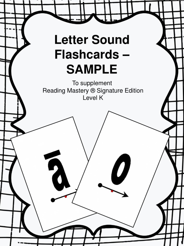 Letter Sound Flashcards Sample to Supplement Reading Mastery