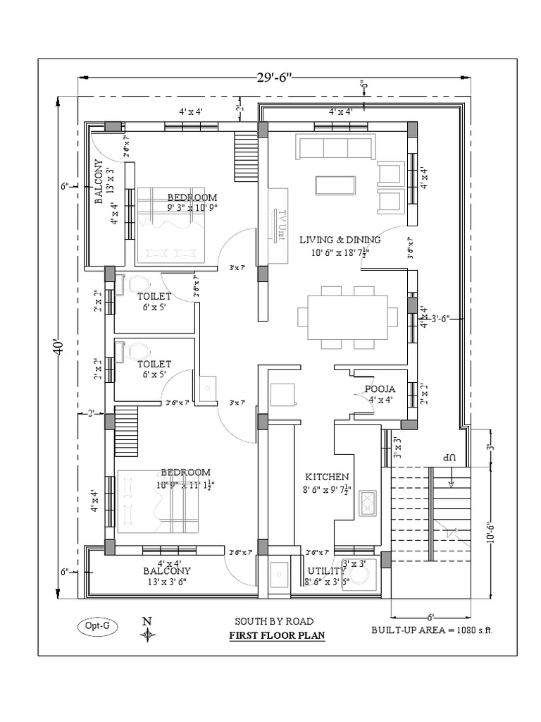 First Floor Plan Layout and Dimensions | PDF | Buildings And Structures ...