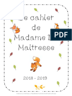 Le Cahier Temps Plein de Madame La Maitresse - ZONE C