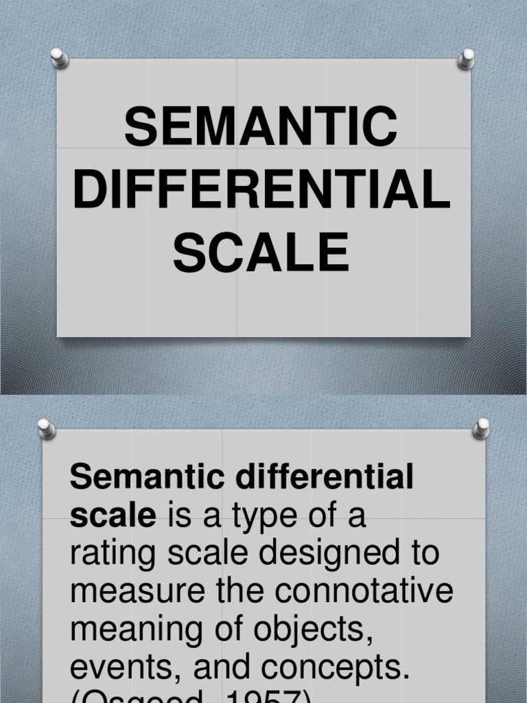 Understanding Semantic Differential Scale | PDF | Teaching Methods ...