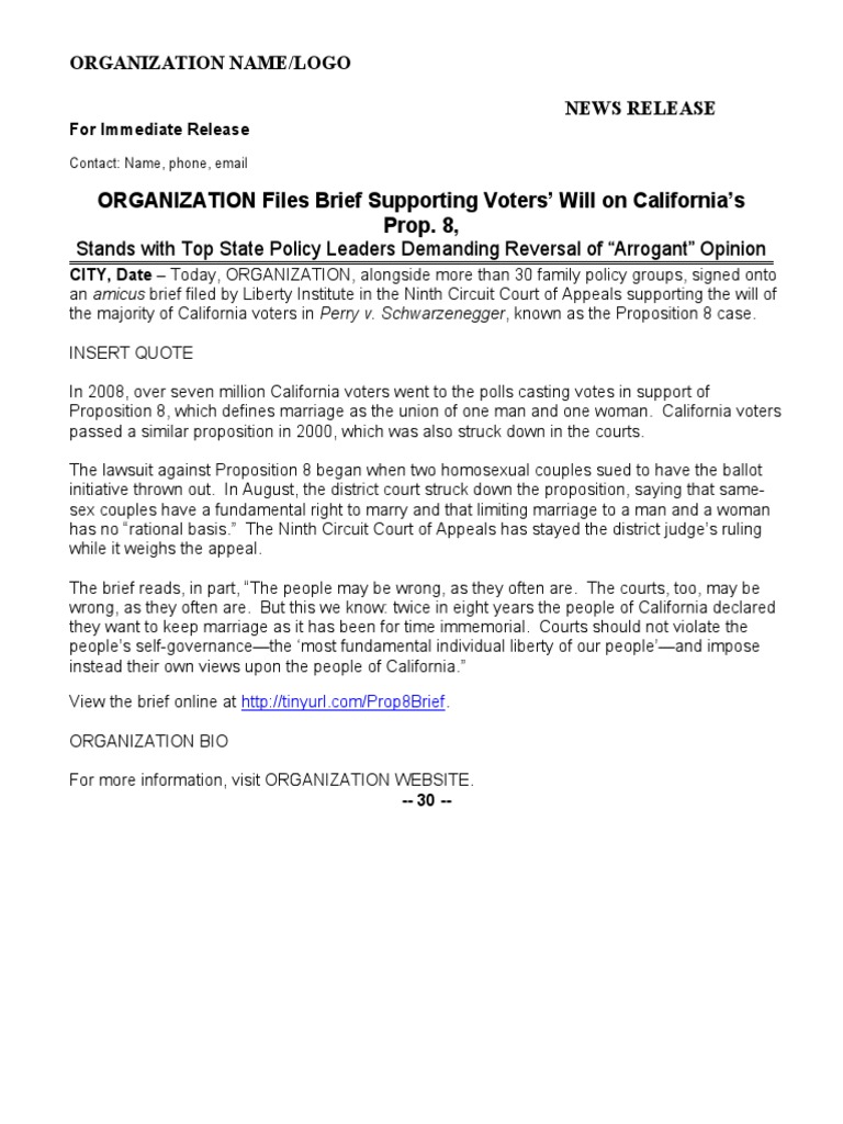 9-23-10 Prop 8 Brief | PDF