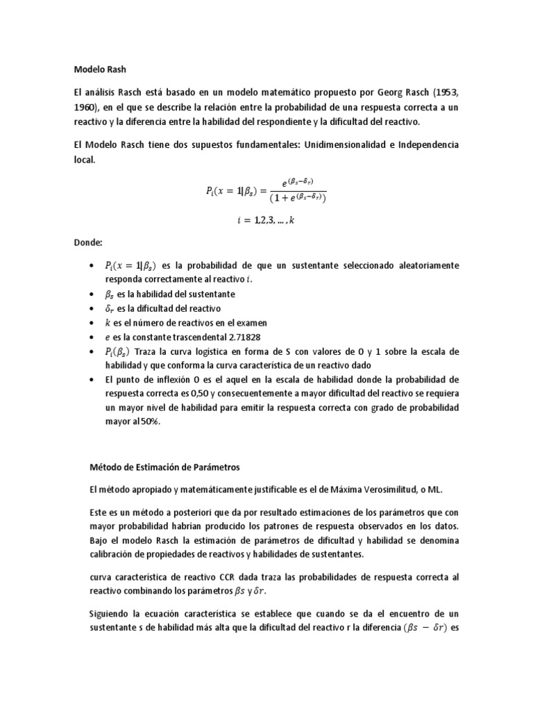 Modelo Rash | PDF | Comillas | Archivo de computadora