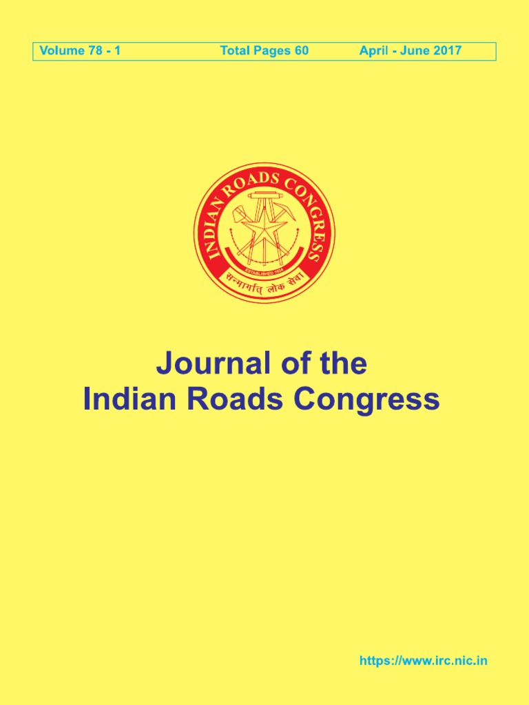 Journal of The IRC April-June-2017 78 Part-1 Pages 1-56 + Cover | PDF ...