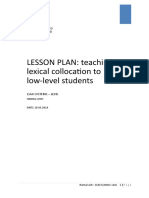 LESSON PLAN: Teaching Lexical Collocation To Low-Level Students
