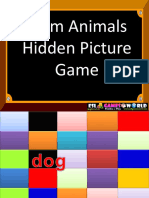 Farm Animal Hidden Picture Game