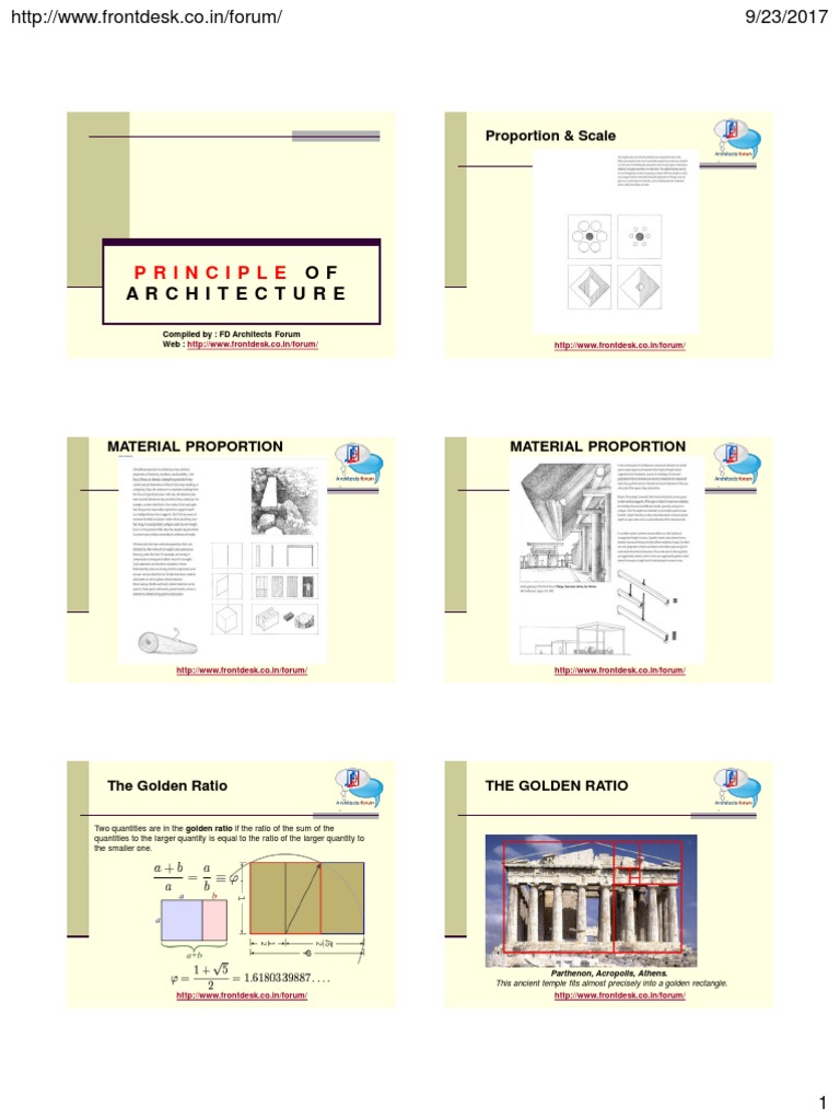 Principle of Architecture | PDF | Symmetry | Ratio