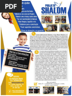 Folder Shalom - Centro Educacional e Bazar - Pai Pedro - 2018