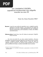 DA CALIGRAFIA À ESCRITA. experiências escolanovistas com caligrafia muscular nos anos 30