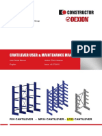 CANTILEVER - User and Maintenance Manual