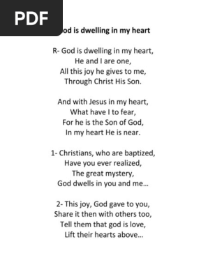 God Is Dwelling In My Heart