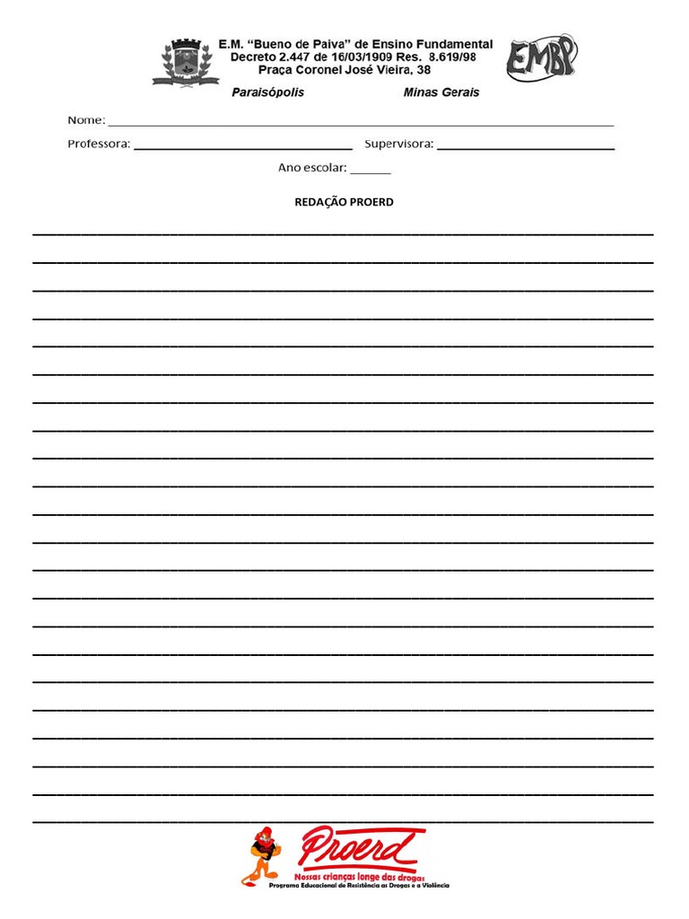 Redação Proerd | PDF