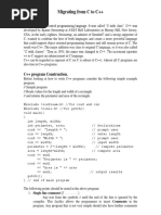 Migrating From C To C++