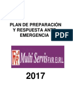 Plan de Contingencia Ante Emergencias Multiservis