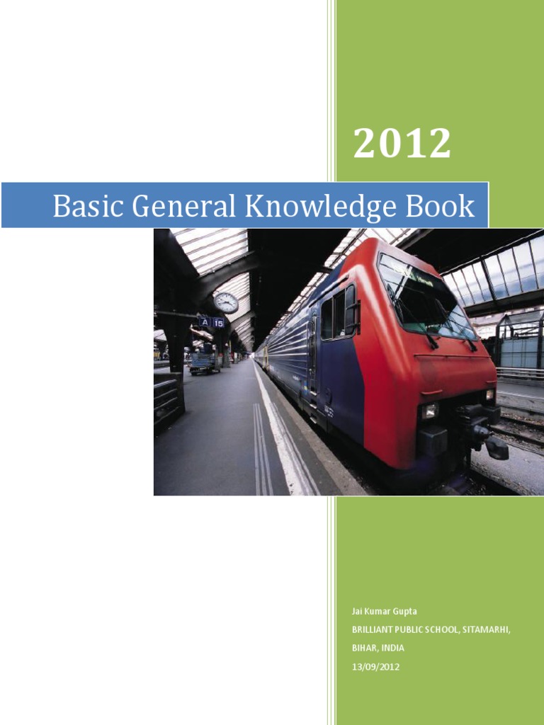 Basic General Knowledge Book: An Instructional Guide to Fundamental  Concepts Across Diverse Topics, PDF, United Nations