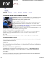 9 Erros Que Matam Seu Crescimento Pessoal