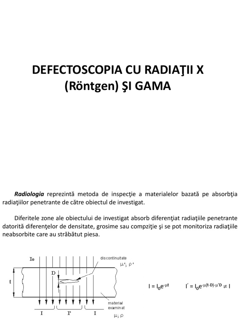 Defectoscopia Cu Radiaţii Penetrante | PDF