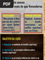 LIÇÃO 13 Pr. ELISEU MARTINS    SOMOS MAIS DO QUE VENCEDORES