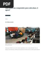 Não temos um computador para cada aluno. e agora